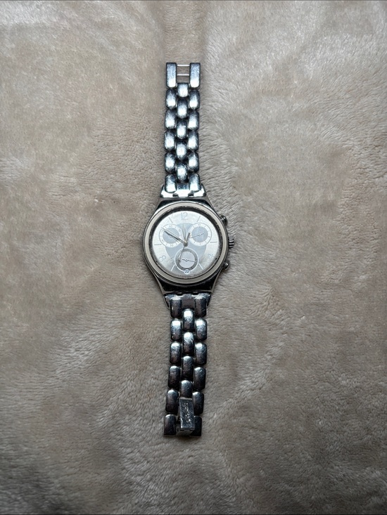 Swatch Other - Swatch Men's Silver Stainless Steel Link Chronograph Watch